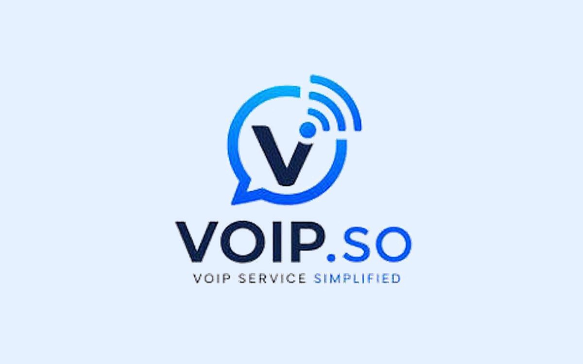 VOIP.SO brand mark — a speech bubble with signal waves around a letter V, above the wordmark ‘VOIP.SO — VoIP service simplified’